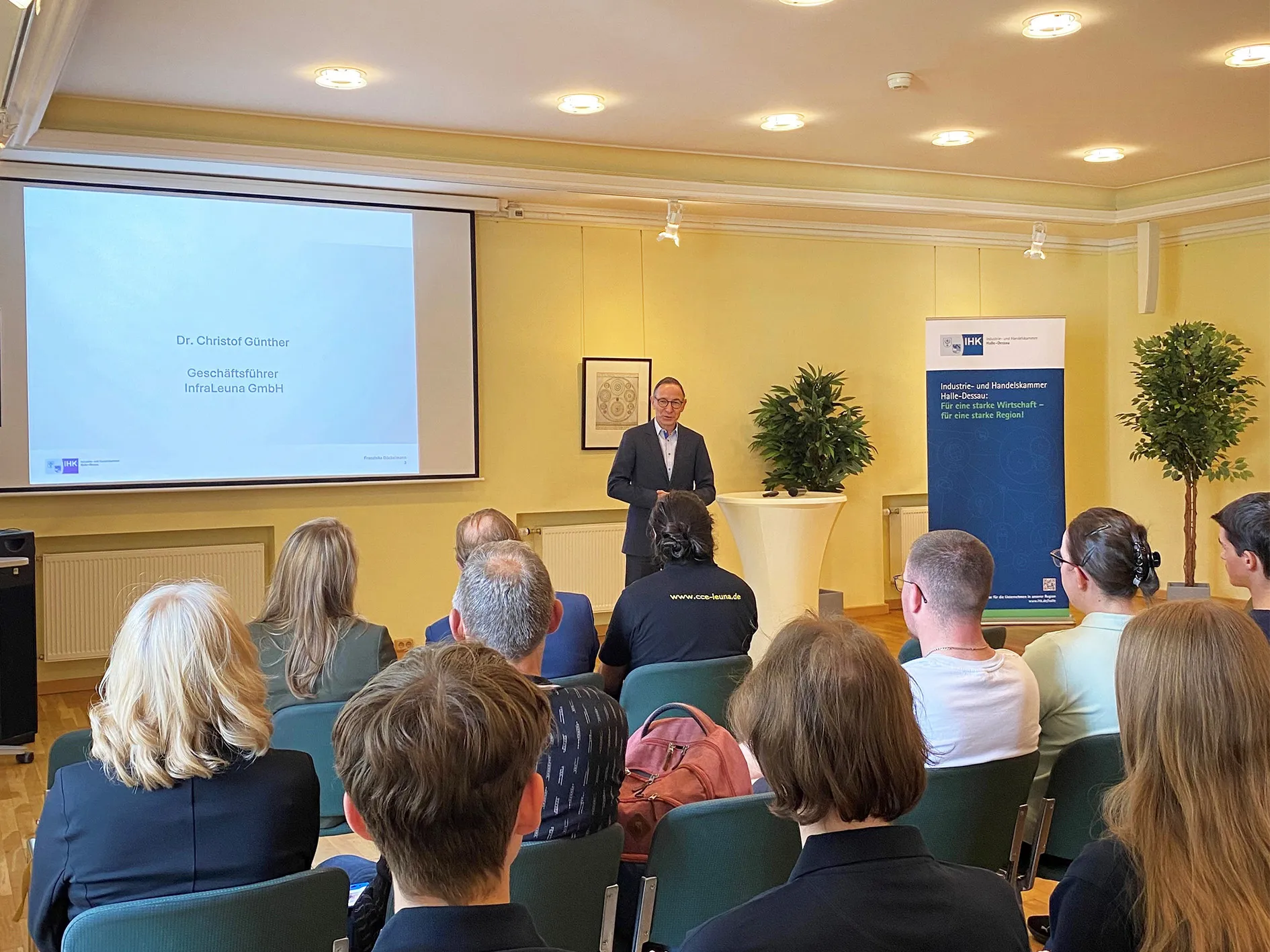 Eröffnung der Abschlussveranstaltung durch Dr. Christof Günther, Geschäftsführer, InfraLeuna GmbH 